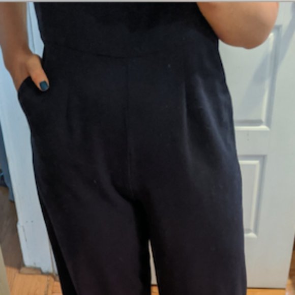 Navy Open-back Jumpsuit - Picture 10 of 12